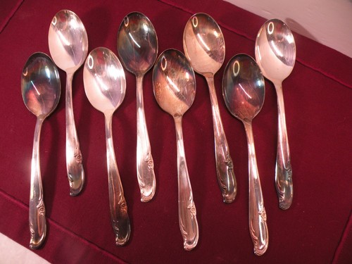 Oval soup spoons rogers - 8-oval, mfg